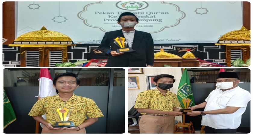 Siswa MAN 2 Bandar Lampung, M. Reza Ramadhan Torehkan Prestasi Pada Ajang Pekan Tilawatil Qur’an (PTQ) Ke-52 Tingkat Provinsi Tahun 2022
