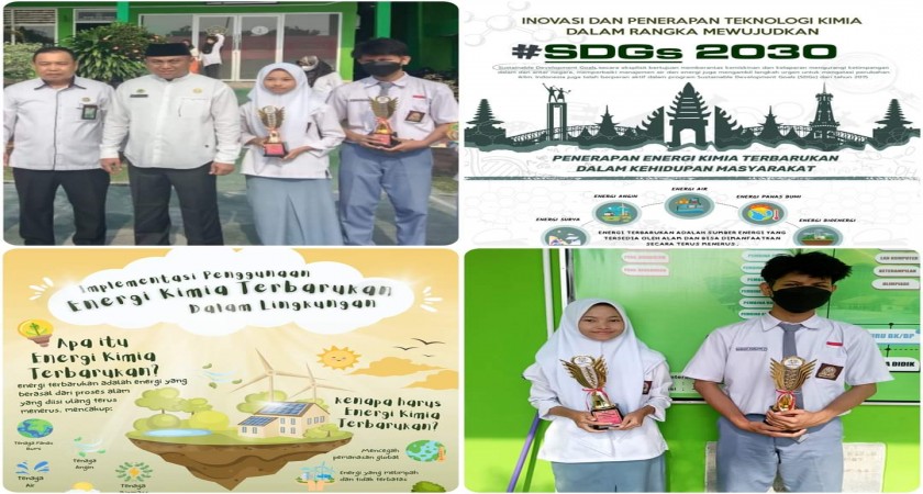 Siswa MAN 2 Balam Raih Juara 1 dan 2 Lomba Poster Digital CHEMFESTERA Tingkat Provinsi