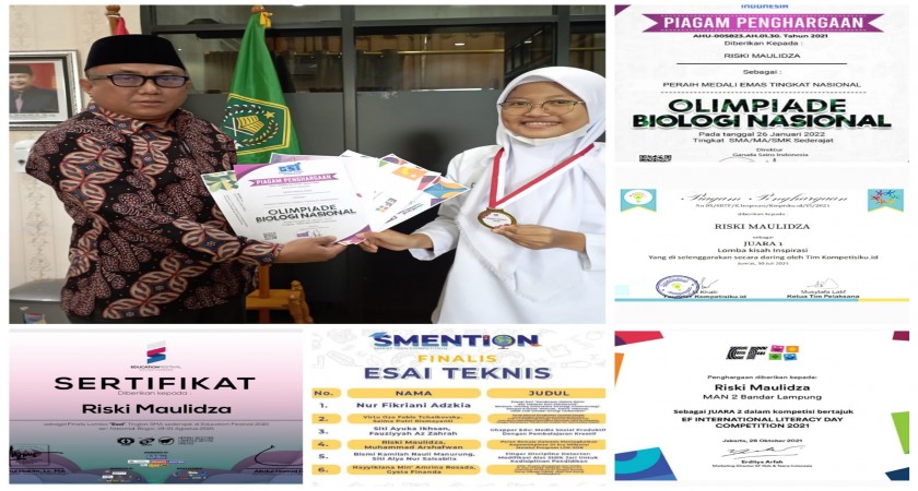 Siswi MAN 2 Bandar Lampung, Riski Maulidza Raih Medali Emas Pada OLimpiade Biologi Nasional dan Ukir Prestasi di Ajang Lainnya
